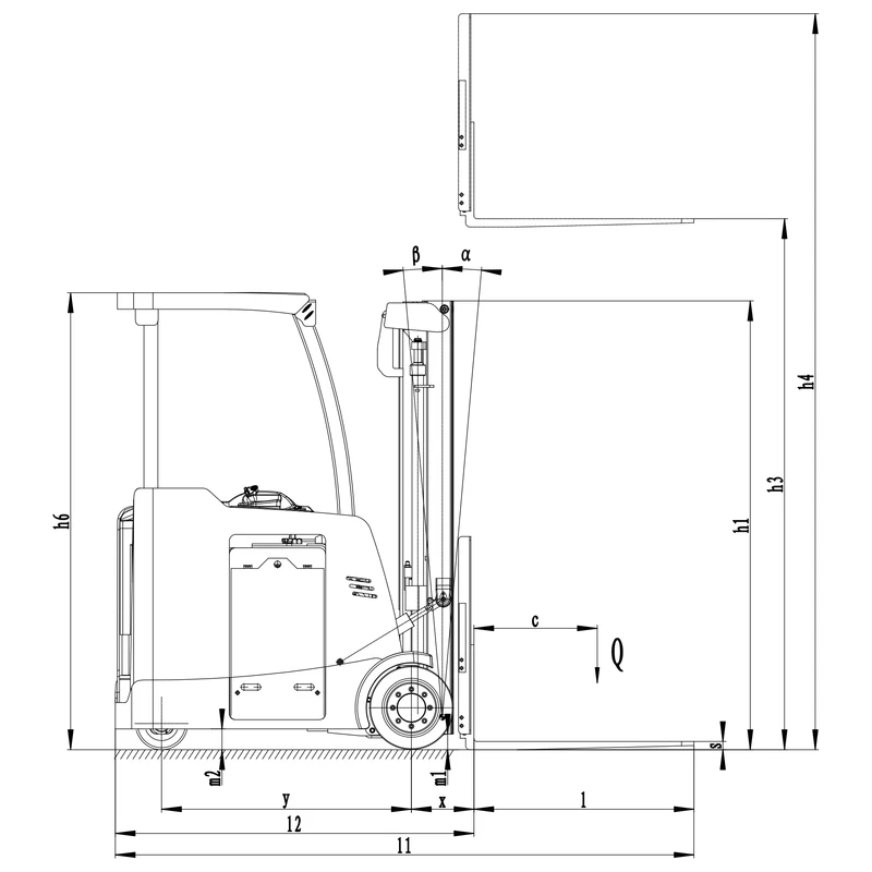 Stand-Up Counterbalance Electric Forklift (SECV20) 1500 kg 2500-5600 mm - view 5
