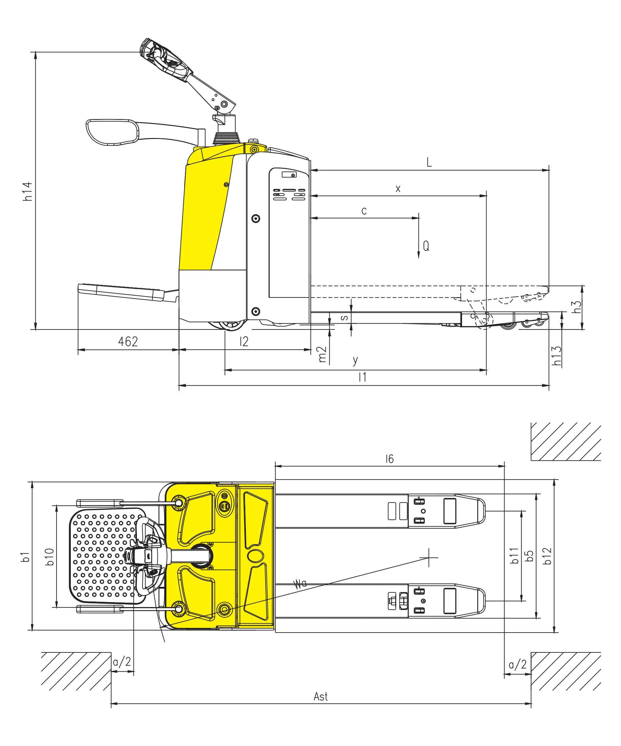 Heavy-Duty Electric Pallet Truck (EPV30SP) 3000 kg - view 2