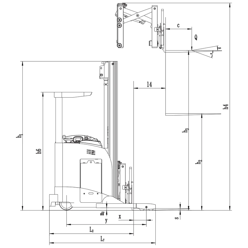 Electric Fork Reach Truck (REV15DS/REV18DS) 1500-1800 kg 3000-4000 mm - view 8