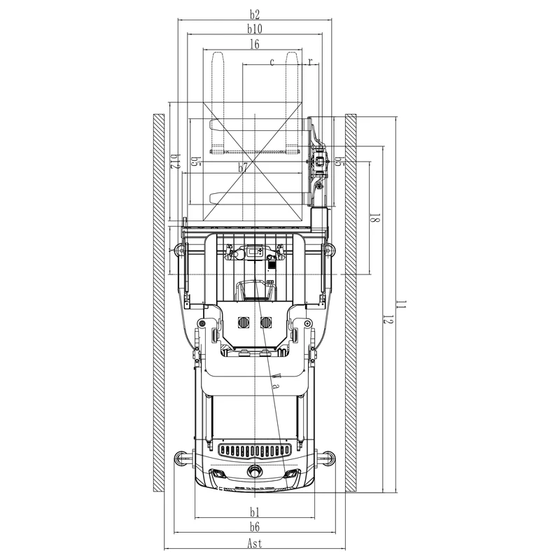 Very Narrow Aisle Truck, Man-Up (REV15TS) 1500 kg 9200-13000 mm - view 7