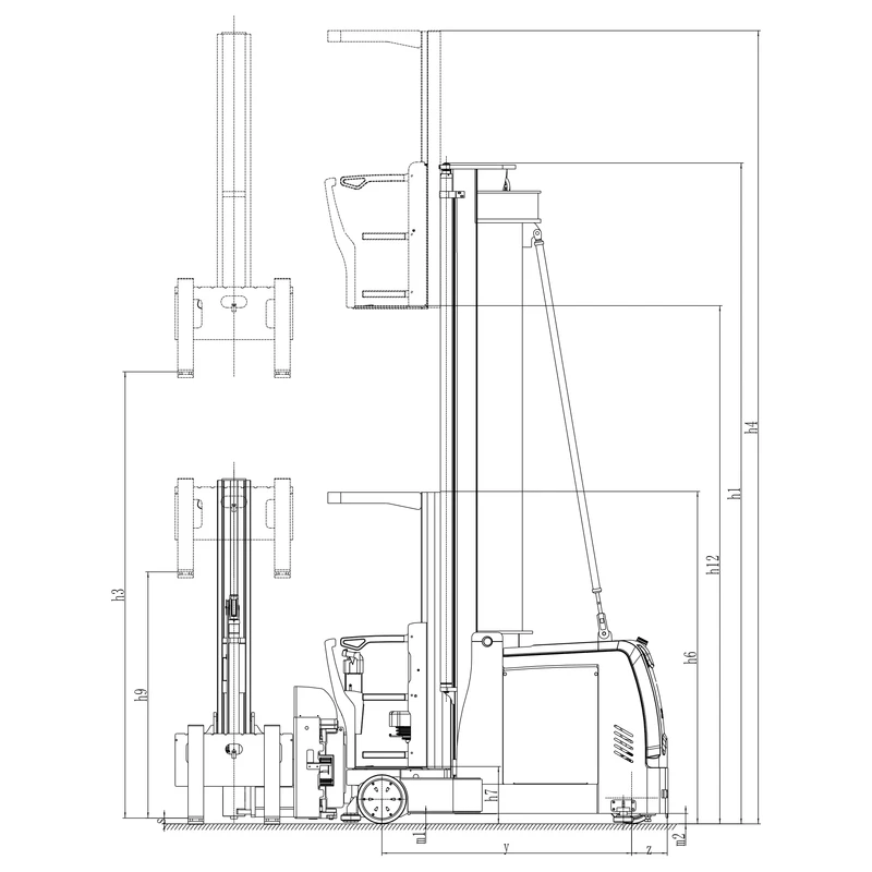Very Narrow Aisle Truck, Man-Up (REV15TS) 1500 kg 9200-13000 mm - view 8